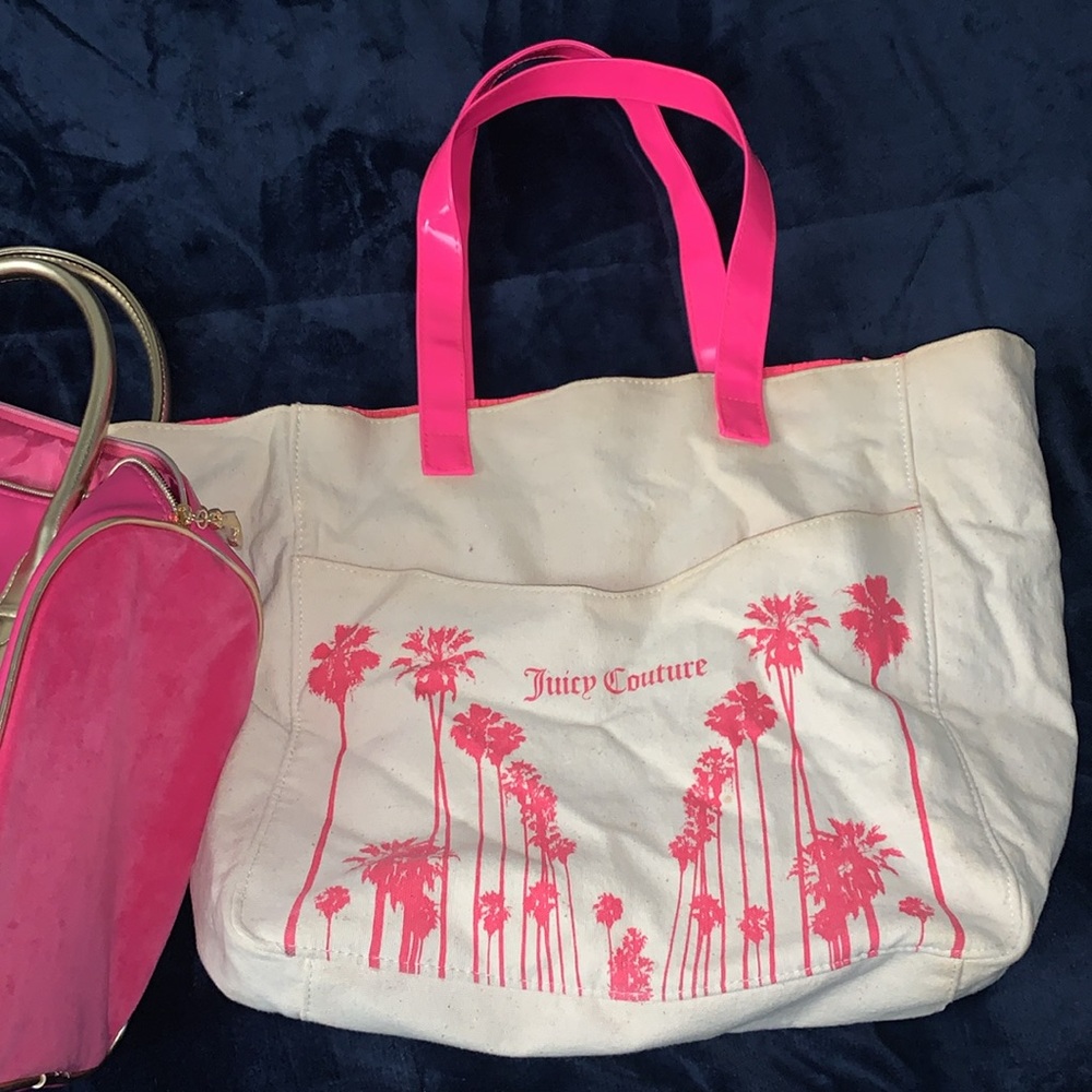 Juicy couture travel tote - pink and tan